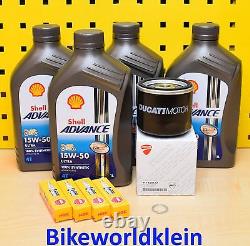 Ducati Monster 1100 Original Oil Filter Plugs Oil Shell 15w50 Service Kit