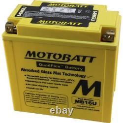 Motobatt Premium Battery for Ducati 906 PASO 1989-1994 MB16U AGM