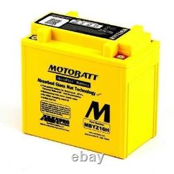 Motobatt Upgrade Battery for Ducati 1098 S TRICOLORE 2007-2008 MBYZ16H AGM