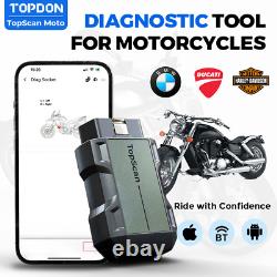 TOPDON OBD2 Motorcycle Maintenance Scanner Topscan Moto Full Systems Diagnosis