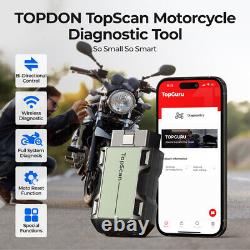 TOPDON OBD2 Motorcycle Maintenance Scanner Topscan Moto Full Systems Diagnosis