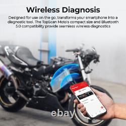 TOPDON OBD2 Motorcycle Maintenance Scanner Topscan Moto Full Systems Diagnosis