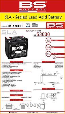Batterie de moto Ducati GT 750 Toutes les années BS Battery SLA 53030