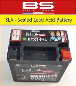 Batterie de moto SLA BS Battery BTX14HL pour Ducati Indiana 650 de toutes les années