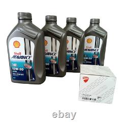 Kit d'entretien huile Shell Advance 15w50 + filtre officiel Multistrada 1200